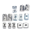 M3 M4 M5 M6 T Shape Block Sliding Nut Hammer Spring Ball T Slot Nut for 20 30 40 45 Series Aluminum Profile Extrusion Slot Track