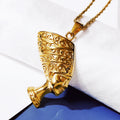 Wholesale 2mm Rope Chain Custom Pharaoh Pendant 316 Stainless Steel Men Egypt Ancient Queen Pharaoh Cleopatra Nefertiti Necklace