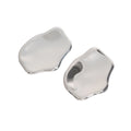 2025 Fashion Jewelry Stainless Steel Hammer Pattern High Grade 18k Gold Titanium Steel Non Fading Earrings