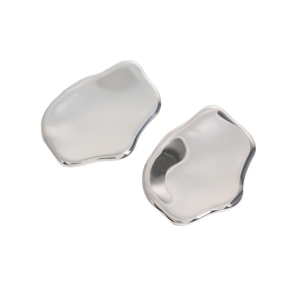 2025 Fashion Jewelry Stainless Steel Hammer Pattern High Grade 18k Gold Titanium Steel Non Fading Earrings
