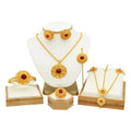 Ethiopian Traditional Traditional Wedding Habesha 24k Gold Plated Jewelry Statement Necklace Bracelet Earring Headwear Pack