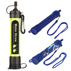 Outdoor Camping Hiking Water Filter Straw Portable Filtration System Purifier Emergency Preparedness