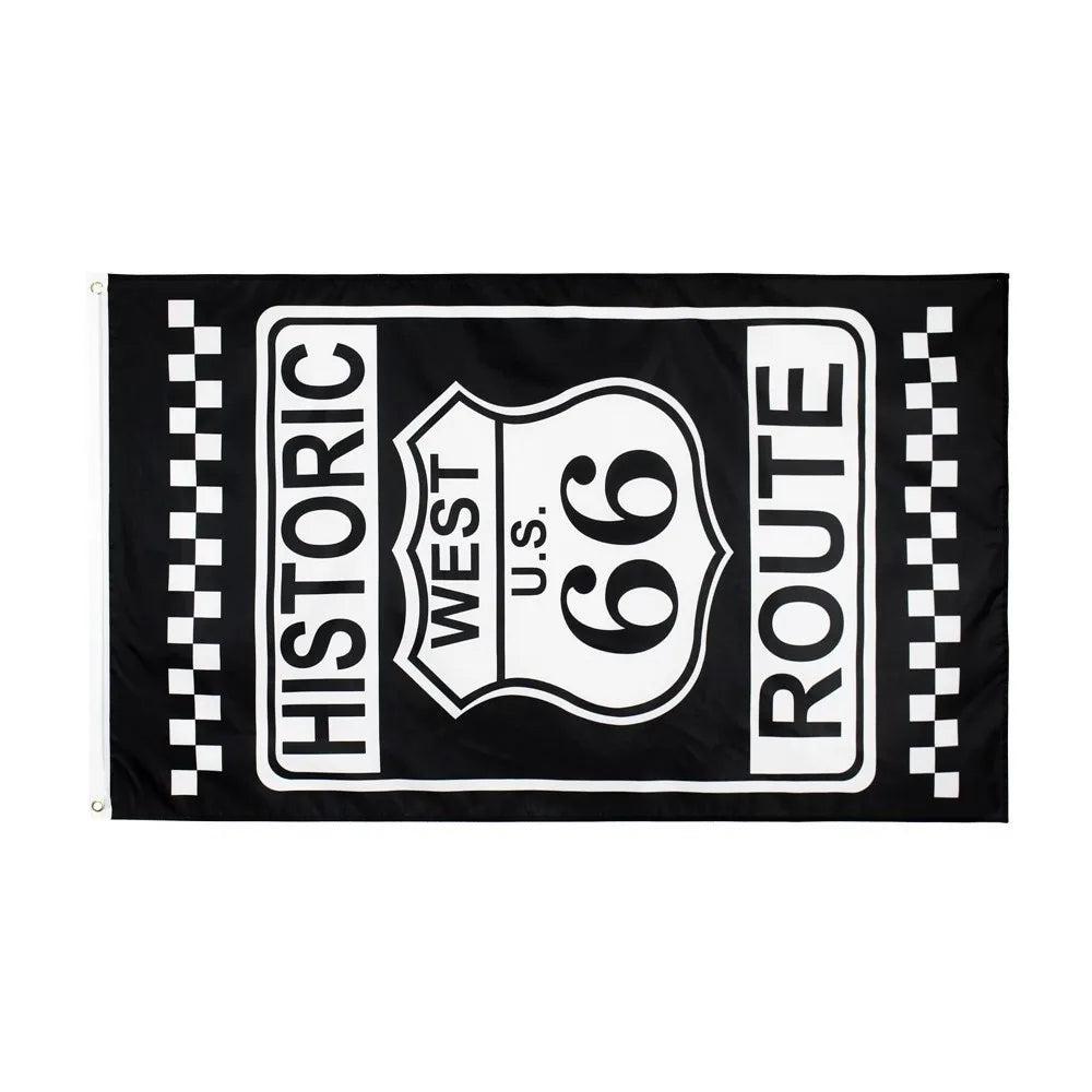 Ready to Ship 100% Polyester 3x5ft Stock Printed Historic WEST US Route 66 Flag