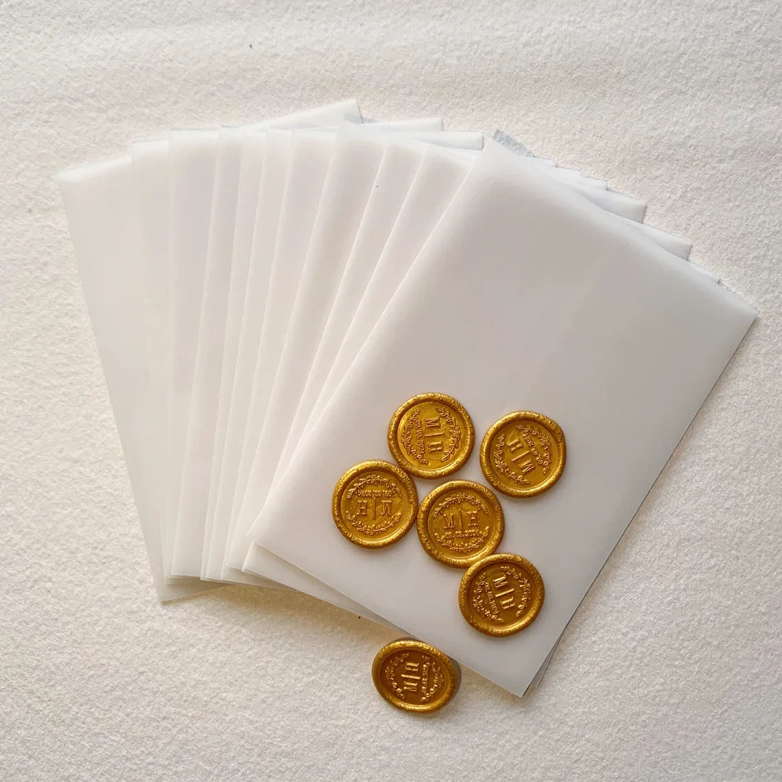 Pre-folded Vellum Jackets - Sized for 5"x7" Invitations A6/A5 Vellum Sleeve 4.6"x7.2"/5.25"x7.75" Vellum Wrap Without Wax Seal
