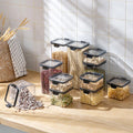 Hot Sale Large Kitchen Container Bpa-free Clear Food-grade Plastic Canisters Food Airtight Storage Square Stackable