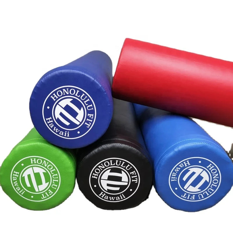 PVC PU Synthetic Leather Covered Yoga Muscle Relax Physical Therapy EPE Foam Roller Stretching Pole