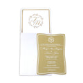 Fashion Gold Mirror Acrylic Single Color Perm Wedding Party Cards Luxury Invitation with Paper Envelope