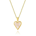 Summer Hot Selling 18k Gold Plated Stainless Steel White Shell Heart Necklace Fashion Titanium Steel Heart Pendant Necklace