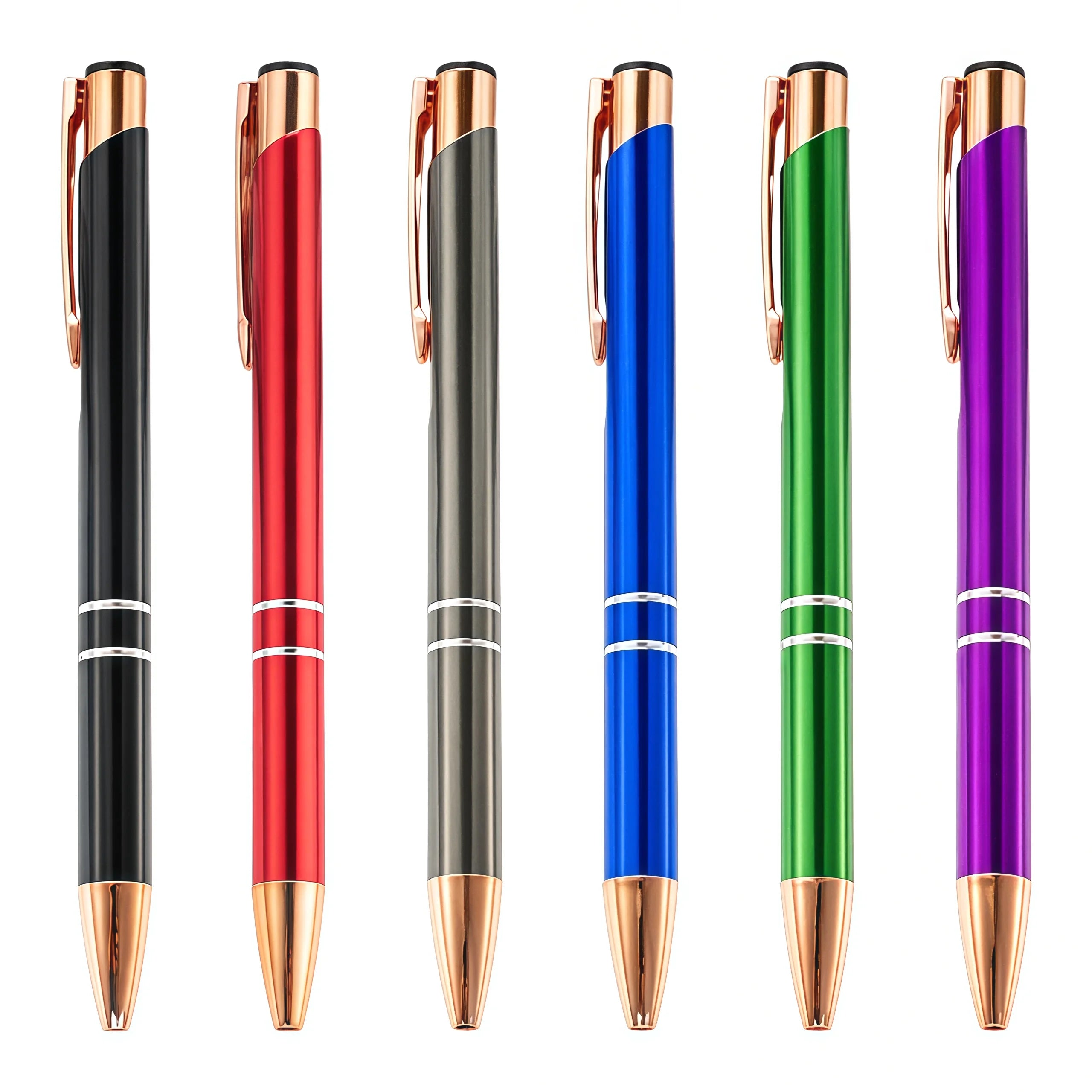 Rose Gold Custom Logo Laser Engraved Metal Ballpoint Pen for Promotional Business Pen Personalized Branding