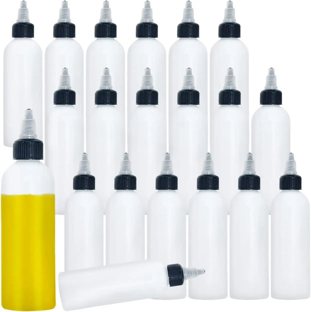 Empty 30ml 60ml 100ml 150ml Transparent Plastic Hair Oil Squeeze Applicator Packaging Bottle With Twist-open Dispensing Cap