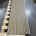 Eco Friendly Natural Acoustic Slat Wall Panels Wood Substitute Acoustic Panel for Interior Wall and Ceiling
