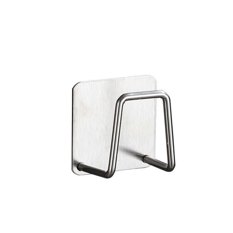 Kitchen Accessories Sink Organizer Wall Hook 3M Self Adhesive Rustproof 304 Stainless Steel Sponge Holder