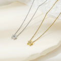 New Fashion Stainless Steel Star Necklace Hypoallergenic Zircon Pendant Women Neck Chain Fine Jewelry Accessories
