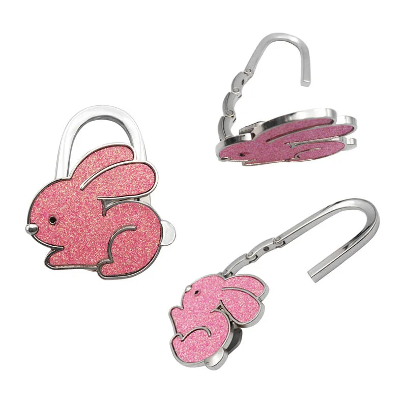 Cheap Foldable Metal Rabbit Table Top Purse Handbag Hanger Soft Enamel Handmade Custom Logo Lady Bag Novelty Gifts Custom Colors