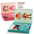 SD19 Montessori Wooden Toy Dress up Puzzle Changing Clothes Toy Games Magnetic Educational Toys for Kids