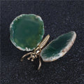 Huiying Natural Green Agate Coaster Crystal Round Gemstone Coaster for Table Decoration Crafts