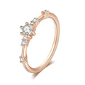 Classical Fashion Women's Trendy 18K Rose Gold Plated AAA Clear Zircon Eternity Band Rings for Wedding & Anniversary KCR090-M