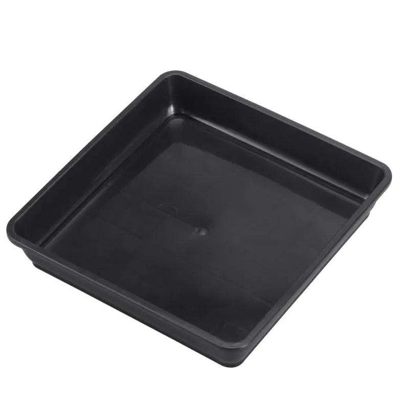 Wholesale Indoor Garden Flower Pot Saucer Trays Water Catcher Black Plastic Square Plant Tray