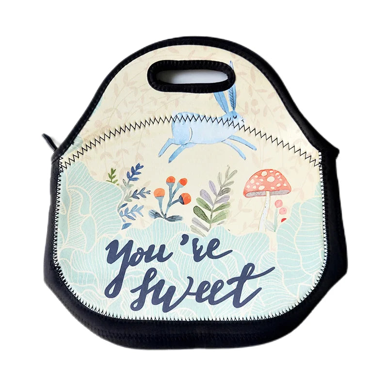 Qualisub Personalized Neoprene Lunch Bag Sublimation Lunch Bag Blanks Neoprene Lunch Bags for Sublimation DIY Design Printing