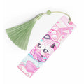 Wholesale Anime Customized Bone China Bookmark Bulk Handle Bookmarks With Hole and Colorful Tassels