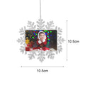 Topjlh Custom Sublimation Christmas Tree Ornament Snowflakes with Square Photo Surface Personalized Holiday Gift Decoration