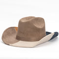 New Arrival Western Suede Custom Size French Cowboy Hat Outdoor Sunshade Ethnic Splicing Color Wide Brim Cowboy Hat