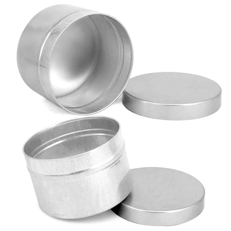 Customized Empty Candle Tin Containers Wholesale Aluminum Jar Empty Cream Box Tin Can Aluminum Metal Jar Container Tin Can