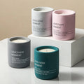 2023 New Custom Logo and Packaging Decorative Handmade Vanilla Luxury Scented Soy Wax Cement Concrete Jar Candle