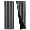 Modern Style Long Textured Curtains with Grommet Top and Rope Format Blackout for the Living Room