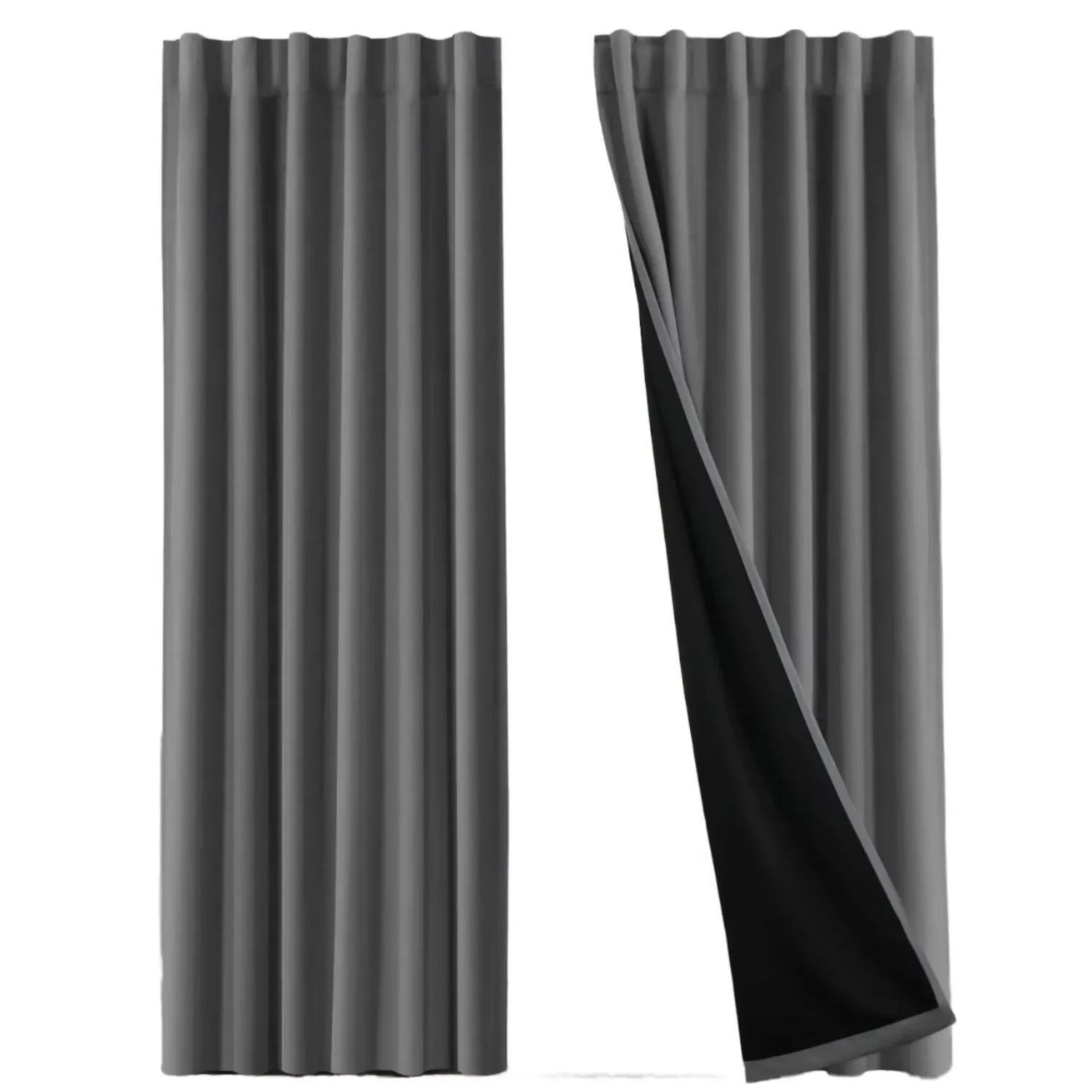 Modern Style Long Textured Curtains with Grommet Top and Rope Format Blackout for the Living Room