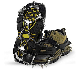 Spikes Crampons Upgraded Version Stainless Steel Anti-Slip Microspikes Ice Cleats Grips for Hiking Shoes and Boots