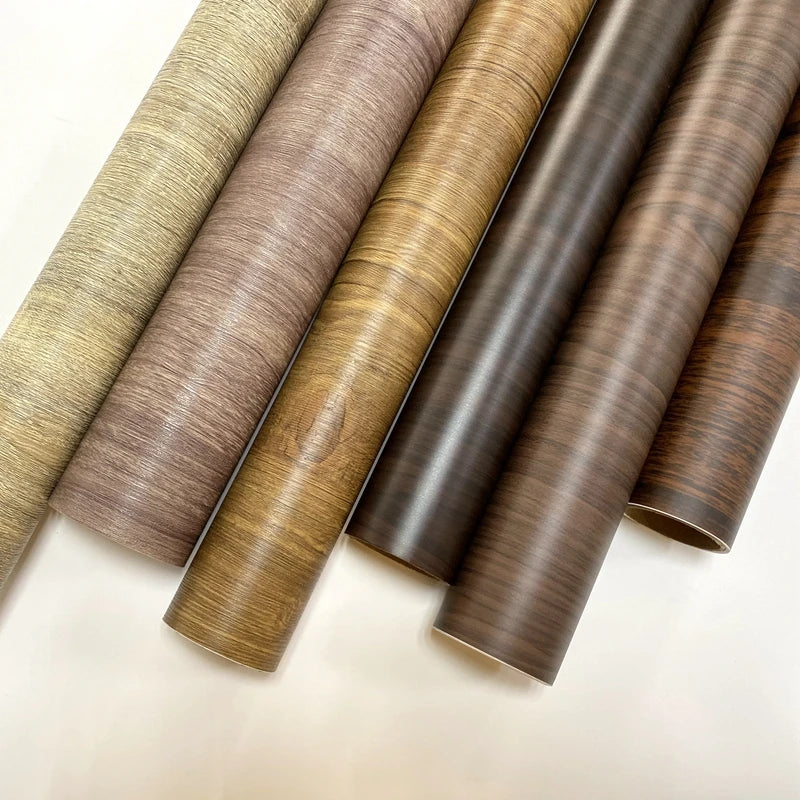 100Micron Floor Film  PVC Plain Wooden Decoration Film Self-Adhesive PVC Vinyl Roll