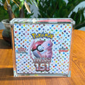 TCG Custom Pokemon Acrylic Japanese Paldean Fates Booster Box Display Case UV Protection for 151 Pokemon Cards Booster Box