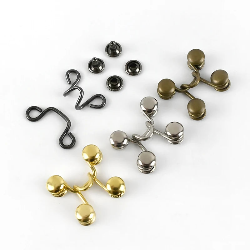Deepeel CN403 Garment Sewing Accessories Clasp Rivet for Jeans Waist Removable Adjustable Button Hook
