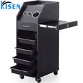 Black Plastic Tool Trolley Pedicure Chair Versatile Furniture for Salon Living Room Workshop Home Office Gym