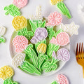 Saffron New Flowers Biscuit Cutter Set Handmade Mother's Day Gift Plastic Tulip Violets Daffodils Lily Carnation Cutters