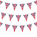 Wholesale Customized Shape Polyester Queen Elizabeth Jubilee String Flag Union Jack Bunting Display Accessories
