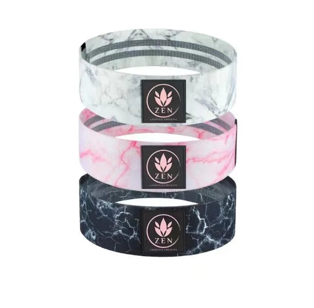 Customized Camouflage Pattern Hip Circle Workout Body Long Fabric Exercise Band for Weight Loss with Rubber Logo