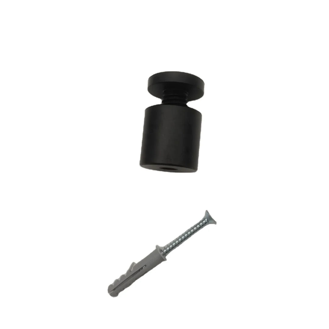 Professional Manufacture Aluminum 25X19 Satin Black Finish Fully Threaded Wall Mounted Sign Standoffs Indoor/Outdoor Fasteners