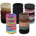 120pcs/Set 4mm Elastic Ponytail Holders Hair Accessories Women Hair Ties No Damage Women Thick Hair Ties Set