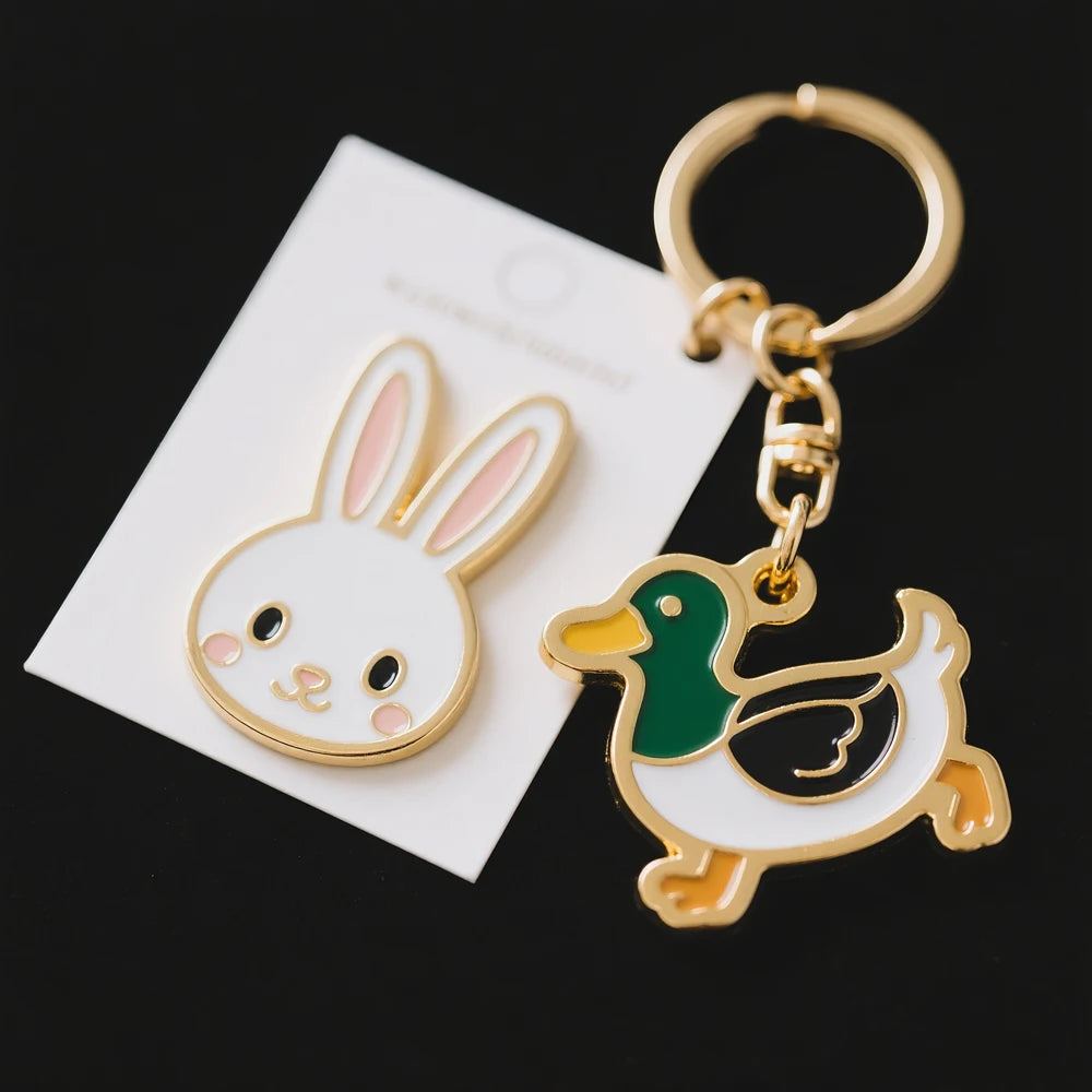 Personalized Logo Soft Hard Enamel Keychain Wholesale Custom Key Chain Design Letter Name 3D Cute Gold Silver Metal Key Ring