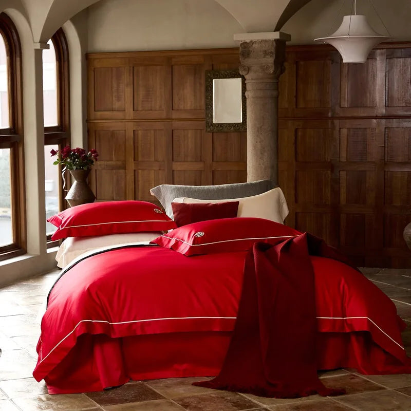 Wholesale Luxury Duvet Bedding Set King Size Quilt Comforter Wedding Bed Sheet Cover Queen Size Bride Bedding Set