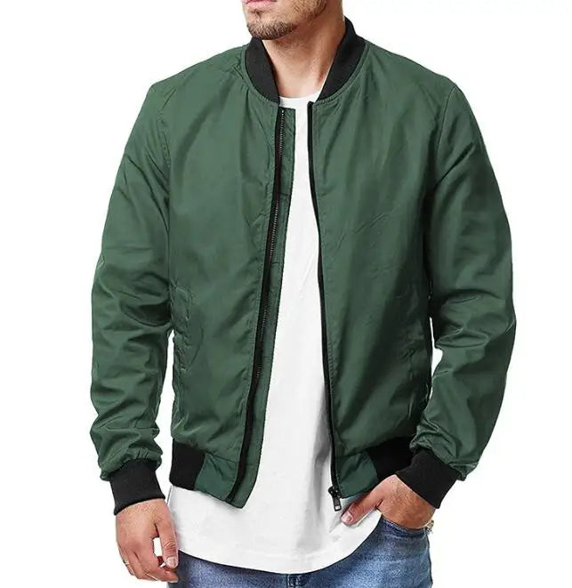New Spring and Autumn Bomber Jacket Men's Baseball Jacket Fashion Street Wear Overalls Coat