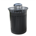 Outdoor Steel Garbage Container Trash Can Outside Park Street Furniture Metal Waste Bin Public Iron Commercial Recycle Dustbin