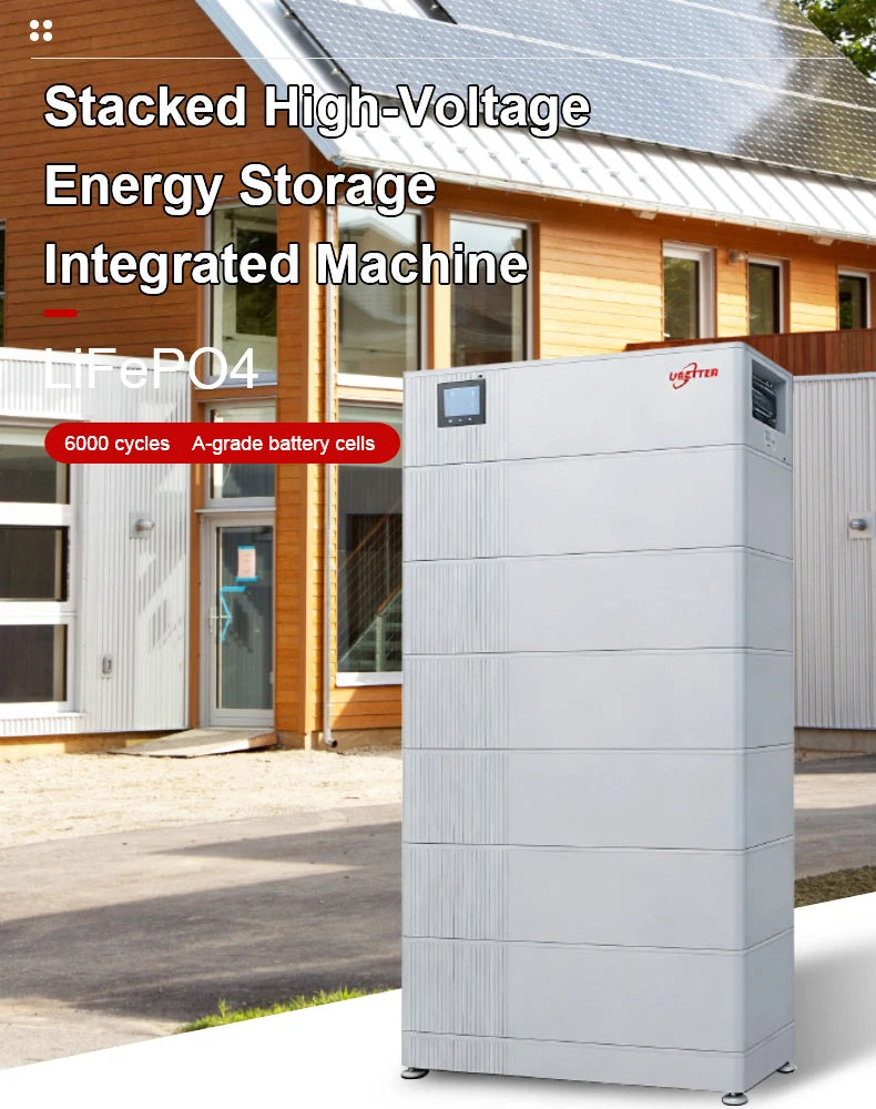 High Voltage LiFePO4 Energy Storage Batteries 10-25kWh Commercial Home Solar IP65 Hybrid Grid Rs485 8000 Cycles 10-Year Warranty