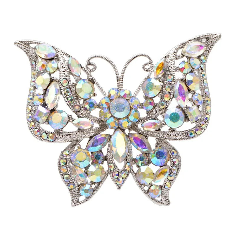Exquisite Creative Rhinestone Butterfly Brooch Pin Insect Coat Brooch Fashion Jewelry