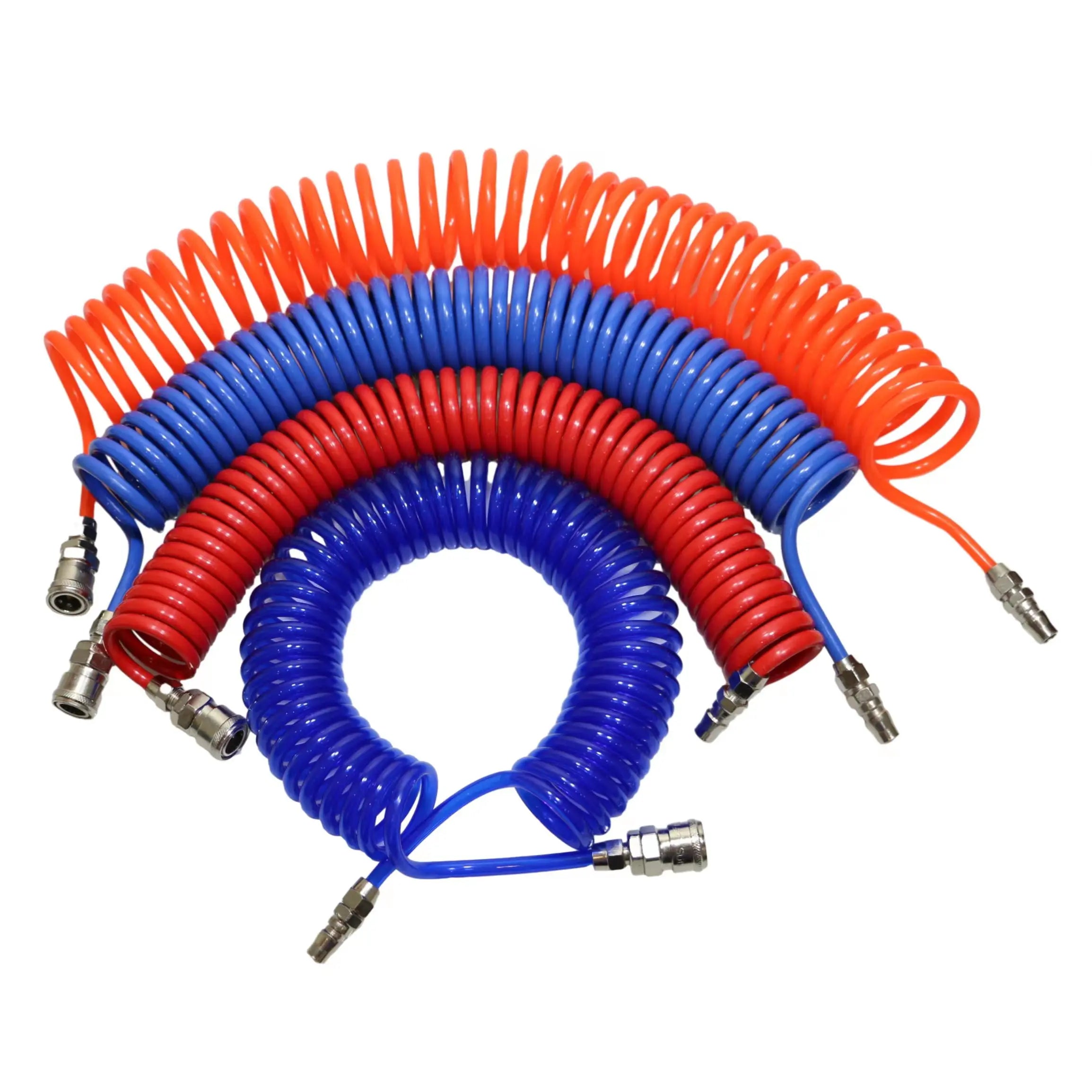 Plastic pink Spiral air Line Hose Pu Coiled air Brake Hose Pipe for Truck and Trailer