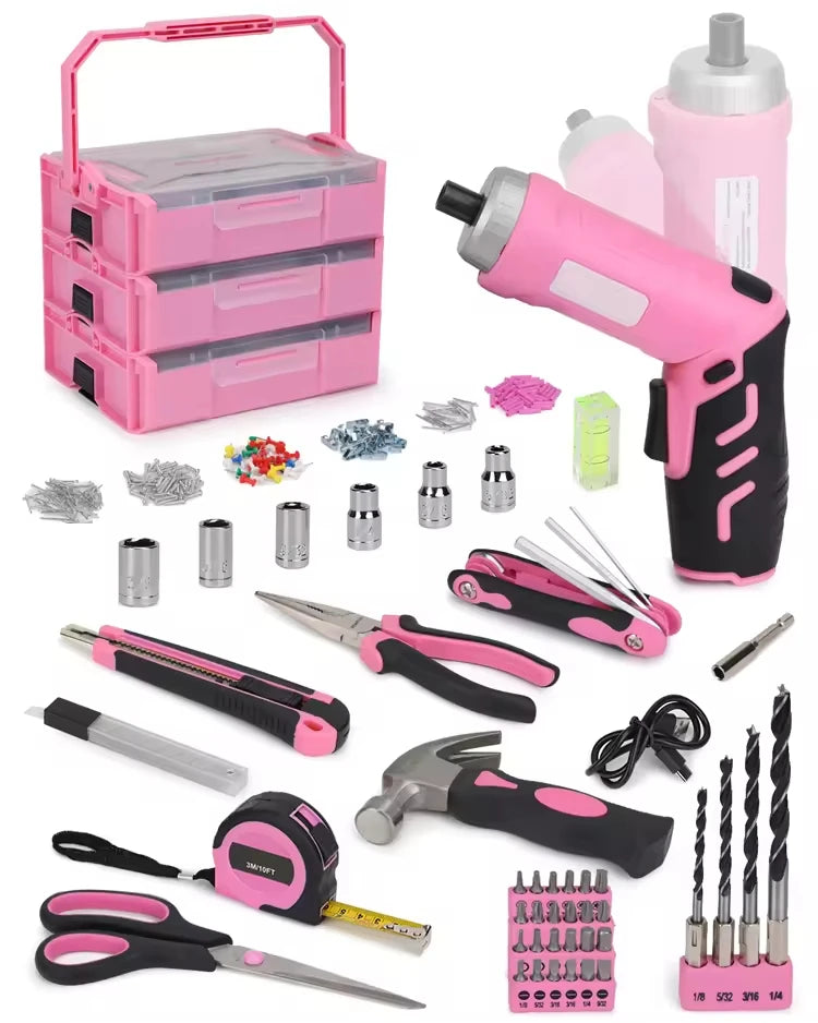 359-Piece Multipurpose Power Tools Set Home Repair Electric Screwdriver with Hard Case OEM Customizable Screwdriver Included