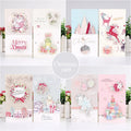 Festival 3D Greeting Christmas Cards Papercraft 8 Designs Holiday Birthday Pop up Cards Gift With Envelopes Set