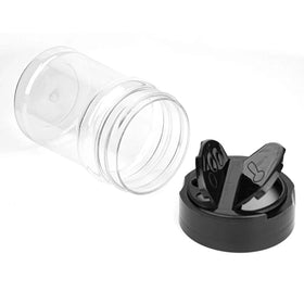 8 oz 250ml Clear PET Spice Bottles With Red Pressure Sensitive Lined Caps